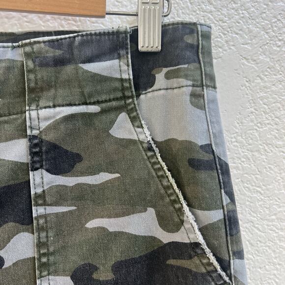 Kut From The Kloth Pants Women's Sz 8 Camo Reese Ankle Straight Leg Distressed - Picture 3 of 10